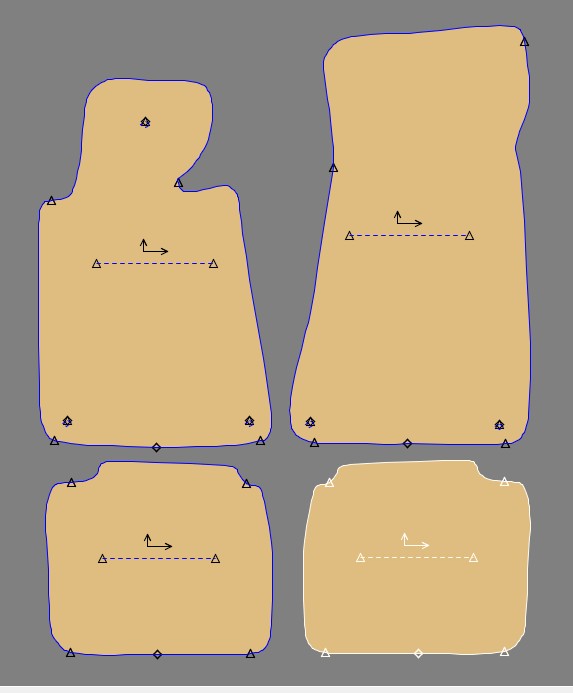 Gabarit BMW SERIE 7 - E32 CONSOLE CENTRALE