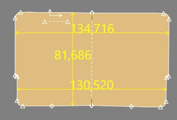 Gabarit de coffreCITROEN TRACTION 11 LEGERE - tapis 53.25 x 113.30 cm