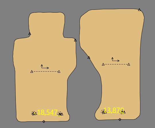 Gabarit FIAT 124 SPIDER CABRIOLET