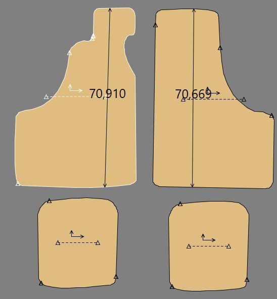 Gabarit FIAT 500 années 60