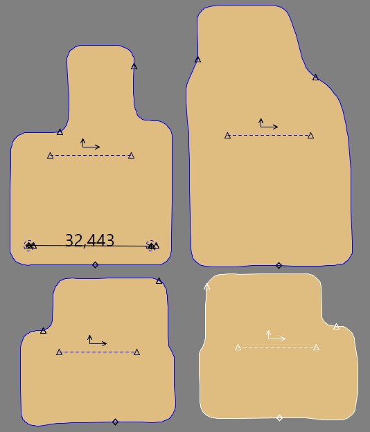Gabarit FIAT 500 II - Electrique ( sauf abarth )