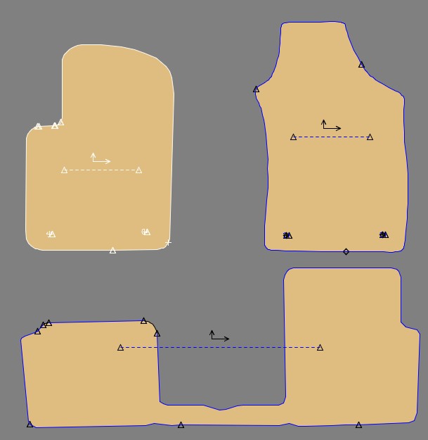Gabarit FIAT 500 II Hybrid ( sauf abarth )