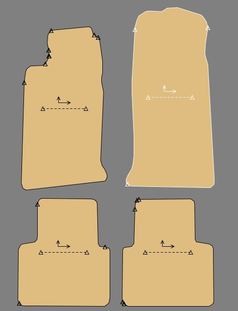 Gabarit JAGUAR XJ6 - XJ8 - Phase 1