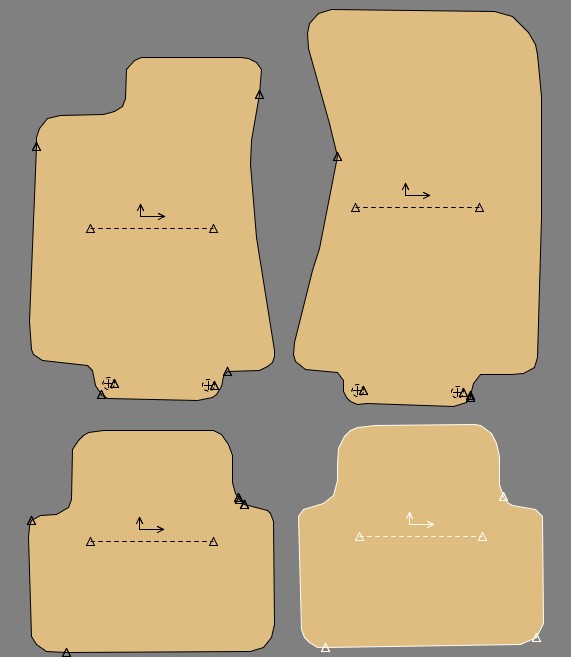 Gabarit JAGUAR XJ6 - XJ8 - Phase 2