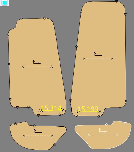 Gabarit JAGUAR XK Cabriolet double fixation conducteur passager