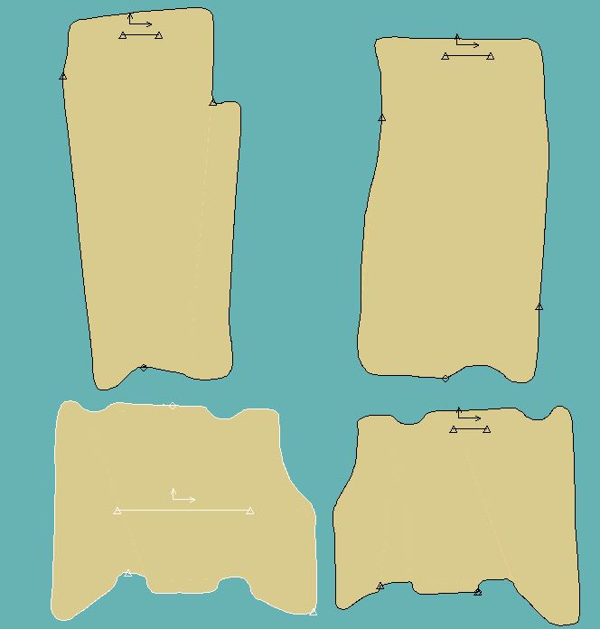 Gabarit JEEP GRAND CHEROKEE ZJ I sauf boite automatique