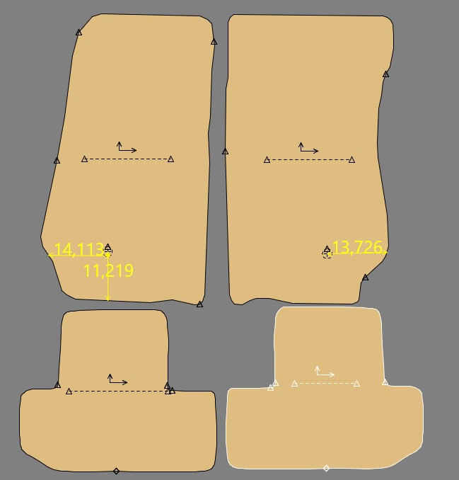 Gabarit JEEP WRANGLER III (JK) - 2 portes - 1 fixation grand trou