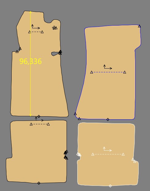 Gabarit MERCEDES 560 SL R107