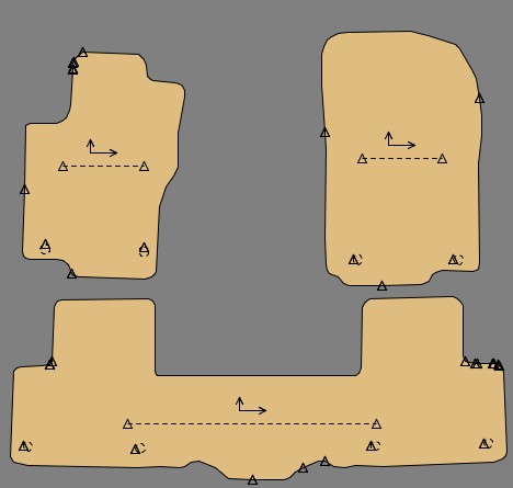Gabarit MERCEDES CLASSE ML -W166 5 places bluetec