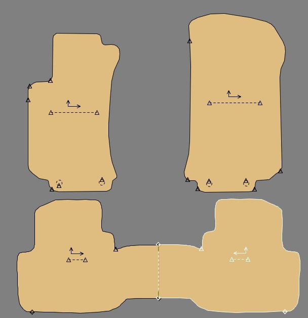 Gabarit MERCEDES CLASSE R - W251