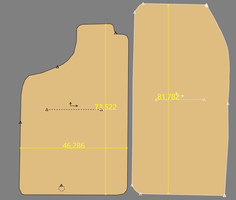 Gabarit NISSAN NAVARA PICK UP D22 - 4 portes - double cabine