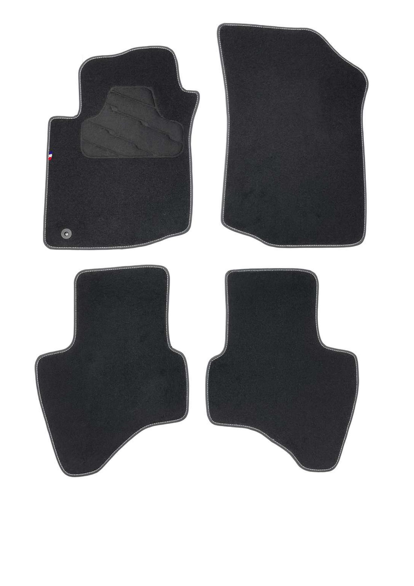 Gabarit PEUGEOT 107 - Berline - Phase 2 - 2 fixations sur tapis conducteur