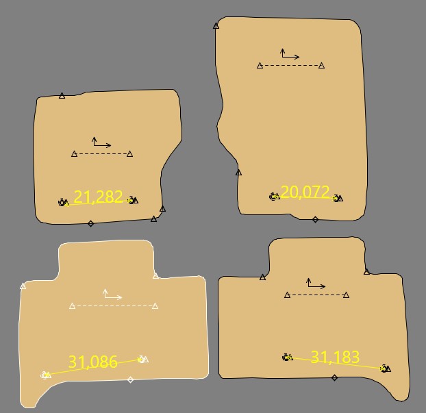 Gabarit ROVER / LAND ROVER DISCOVERY V - L 405 VOLANT A GAUCHE