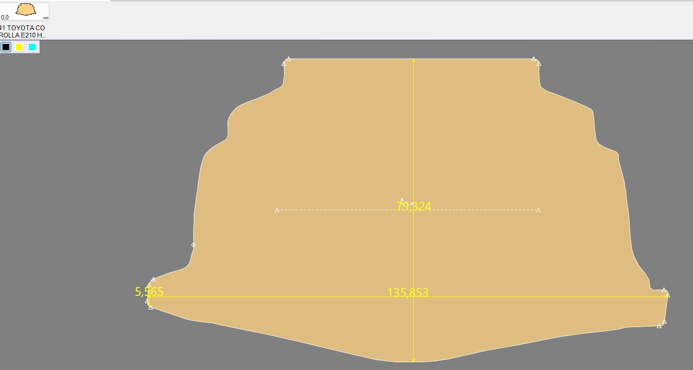 Gabarit de coffreTOYOTA COROLLA E210 BERLINE