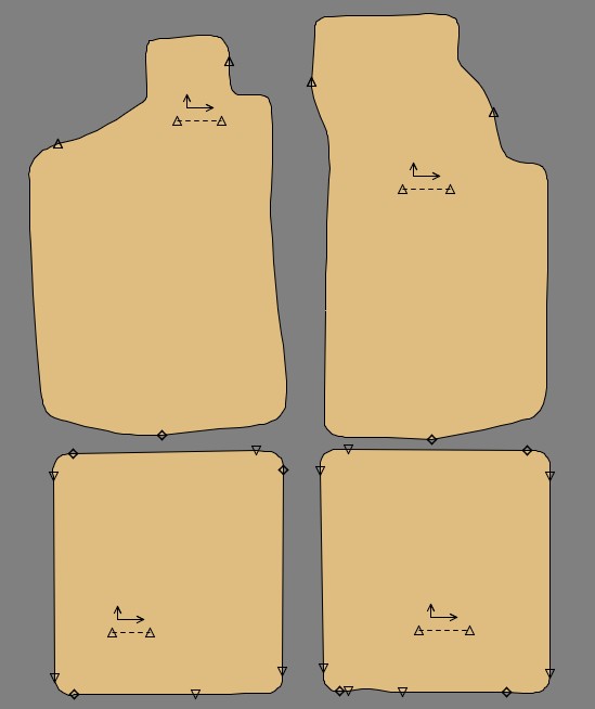 Gabarit VOLKSWAGEN GOLF 01